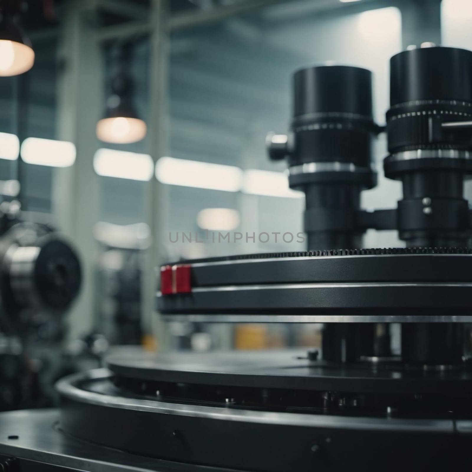 A manufacturing facility showcases advanced milling processes with a machine tool creating intricate parts, emphasizing engineering precision and efficiency. Generative AI.