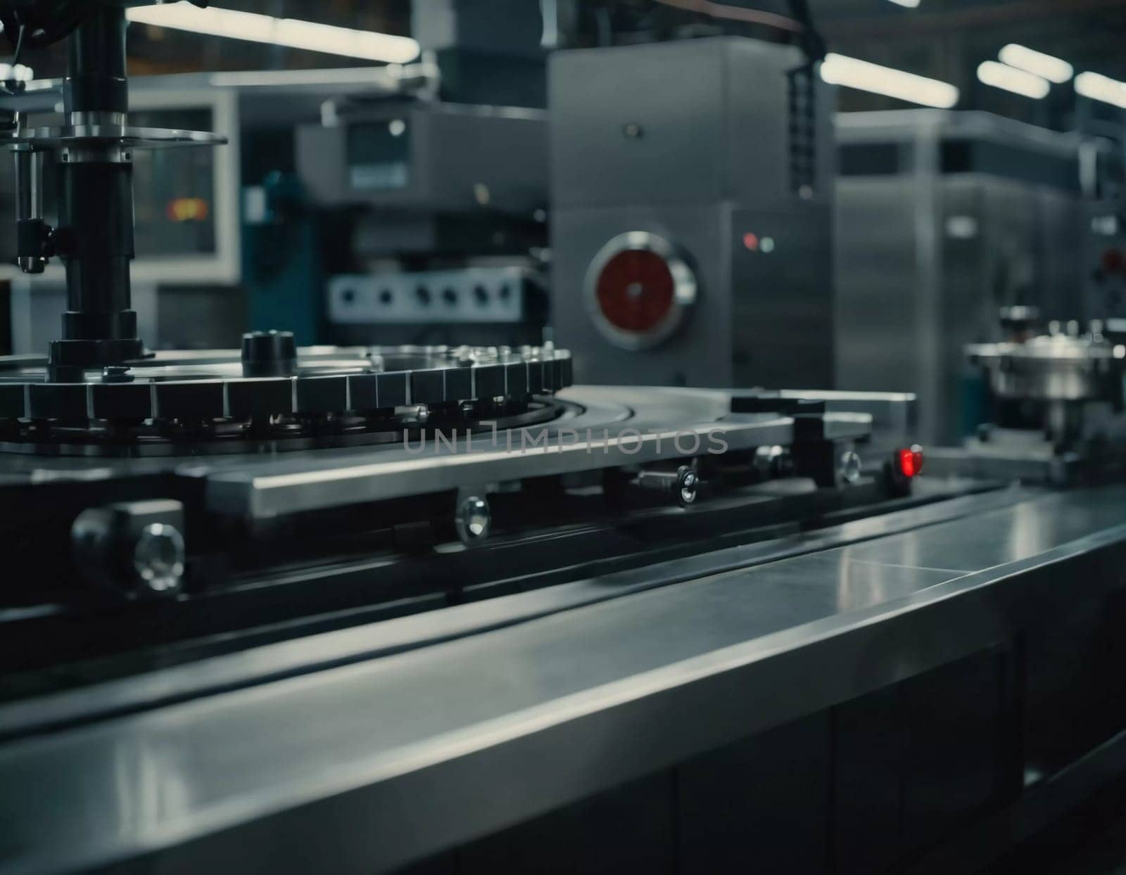 Precision milling machines are active in state-of-the-art manufacturing plant, working on components with high efficiency and accuracy. Modern factory workshop for continuous production. Generated AI.