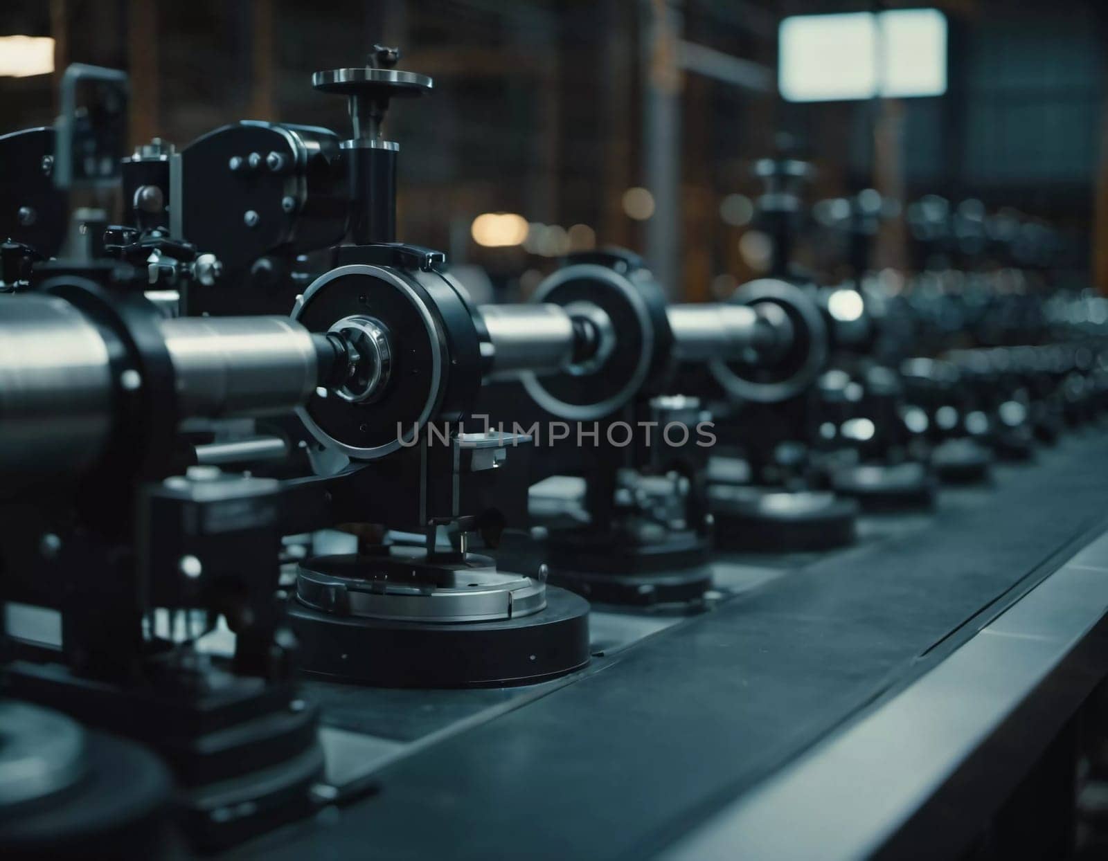 Precision milling machines are active in state-of-the-art manufacturing plant, working on components with high efficiency and accuracy. Modern factory workshop for continuous production. Generated AI.