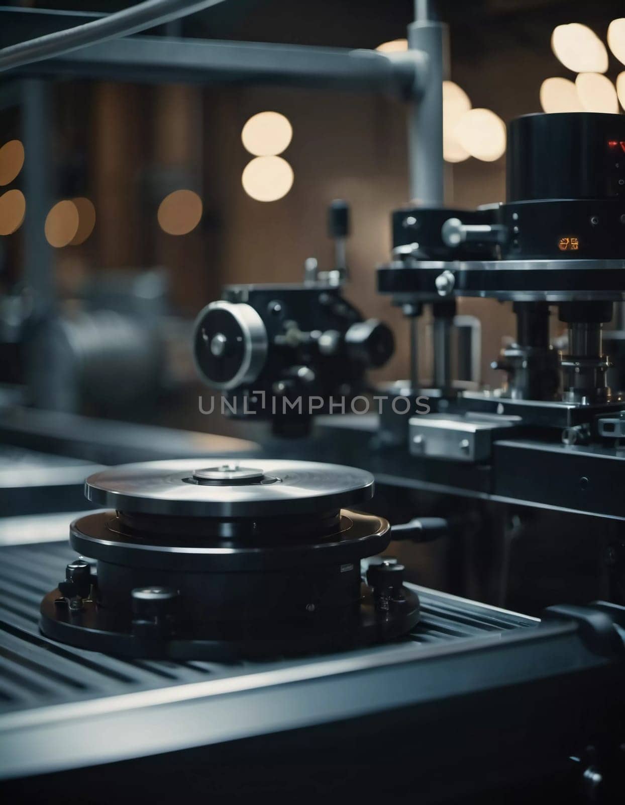 A manufacturing facility showcases advanced milling processes with a machine tool creating intricate parts, emphasizing engineering precision and efficiency. Generative AI.