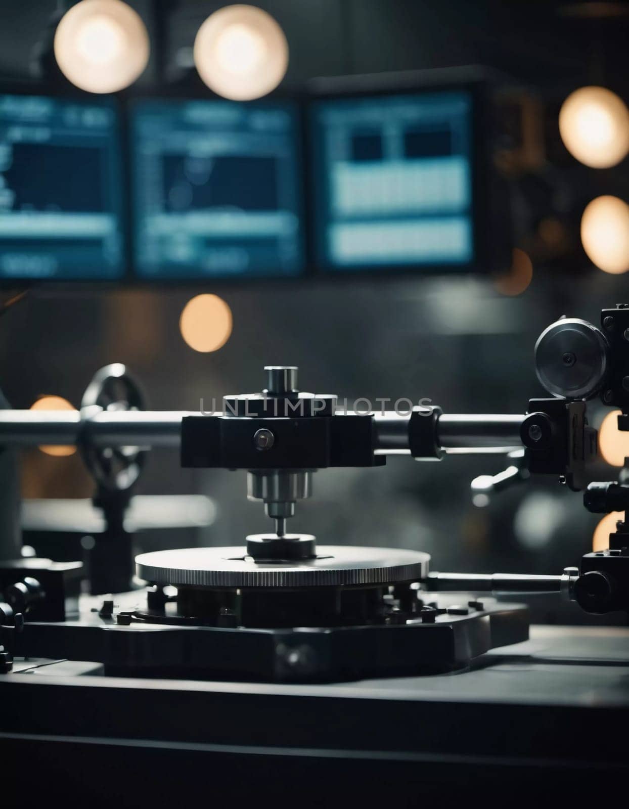A manufacturing facility showcases advanced milling processes with a machine tool creating intricate parts, emphasizing engineering precision and efficiency. Generative AI.