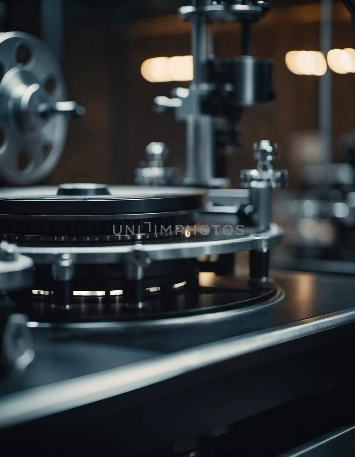 A manufacturing facility showcases advanced milling processes with a machine tool creating intricate parts, emphasizing engineering precision and efficiency. Generative AI.