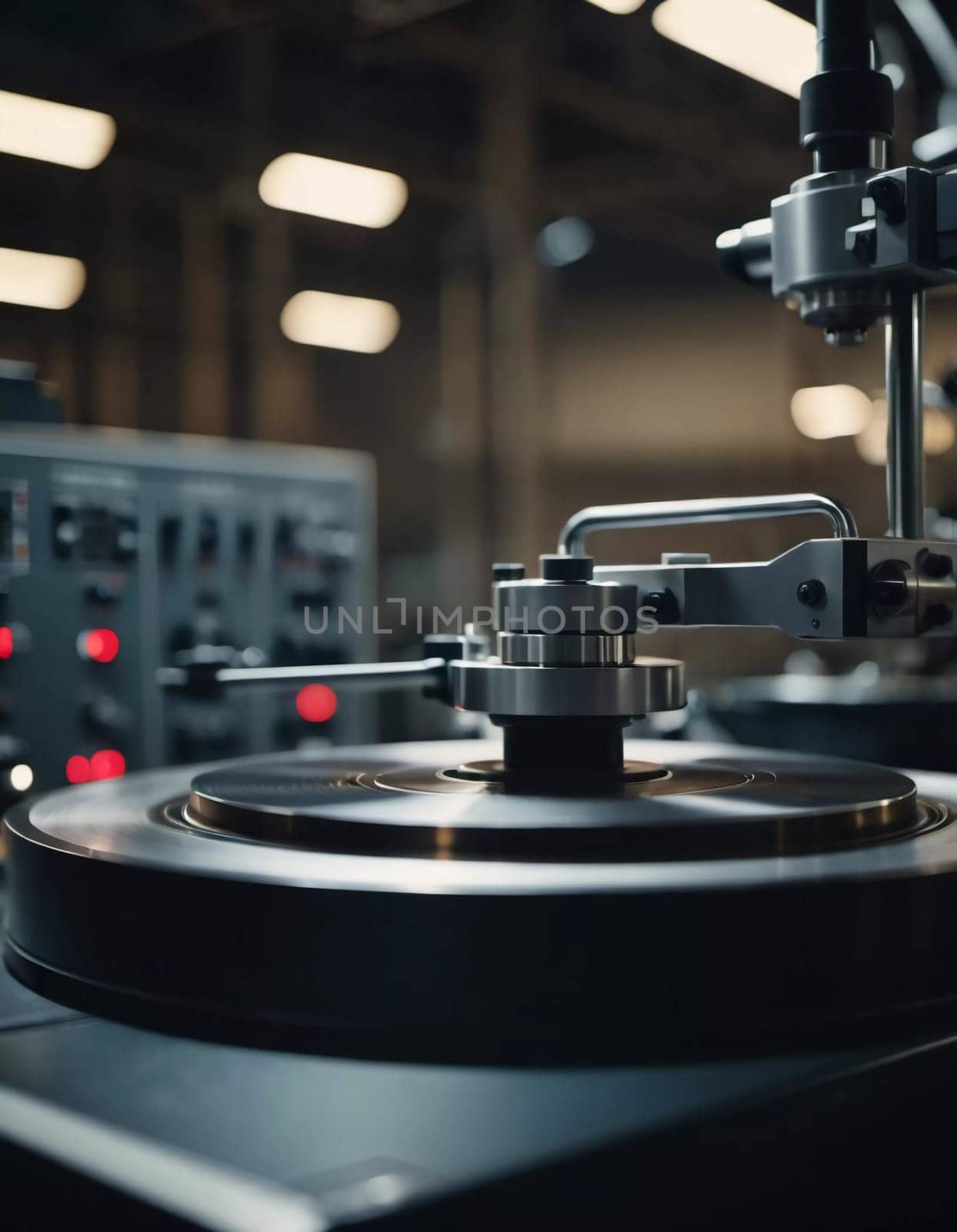 A manufacturing facility showcases advanced milling processes with a machine tool creating intricate parts, emphasizing engineering precision and efficiency. Generative AI.
