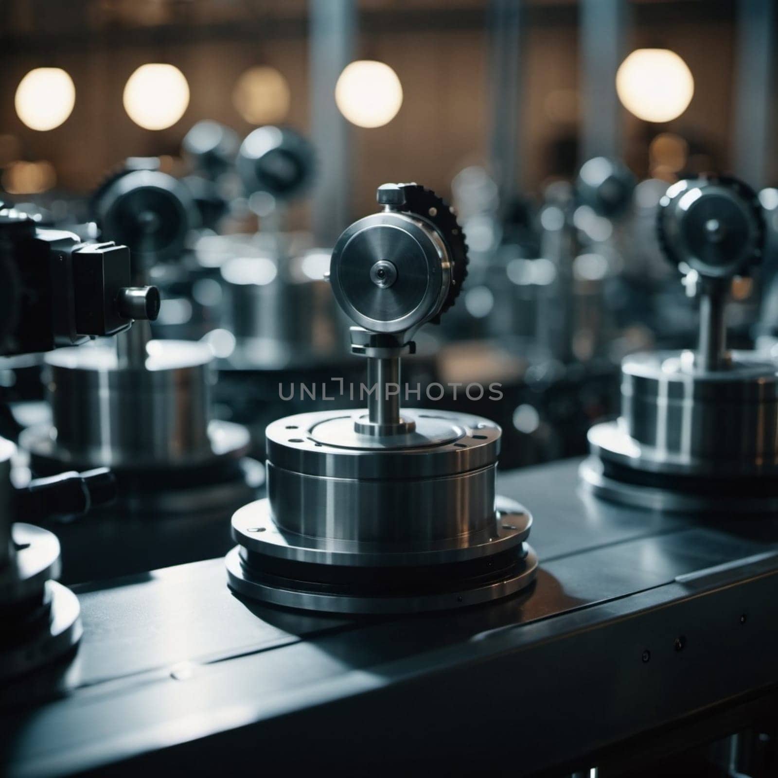 A manufacturing facility showcases advanced milling processes with a machine tool creating intricate parts, emphasizing engineering precision and efficiency. Generative AI.