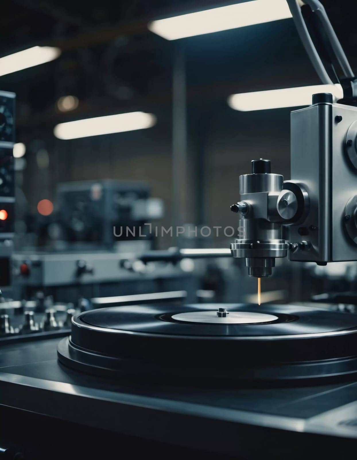 A manufacturing facility showcases advanced milling processes with a machine tool creating intricate parts, emphasizing engineering precision and efficiency. Generative AI.