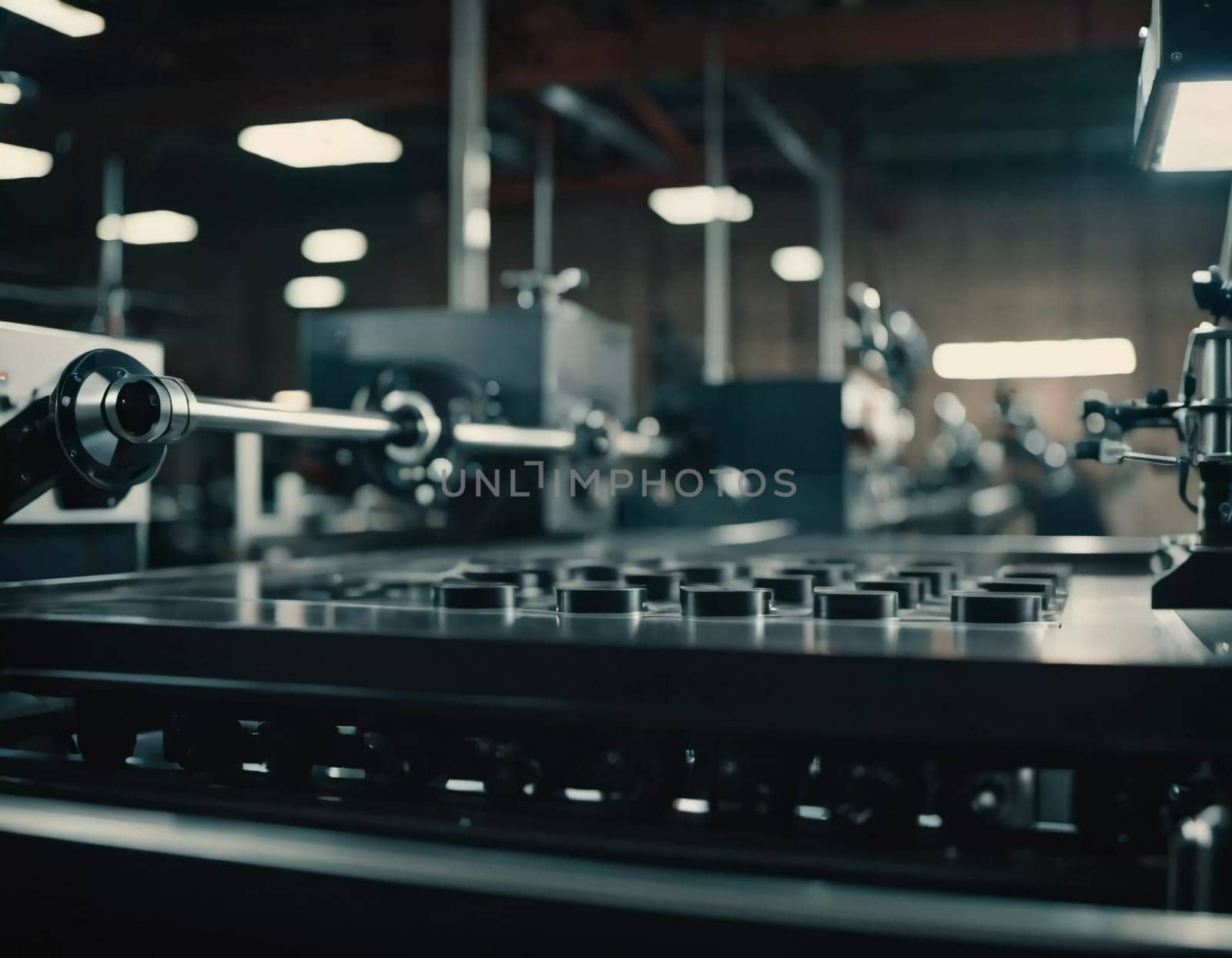 Precision milling machines are active in state-of-the-art manufacturing plant, working on components with high efficiency and accuracy. Modern factory workshop for continuous production. Generated AI.