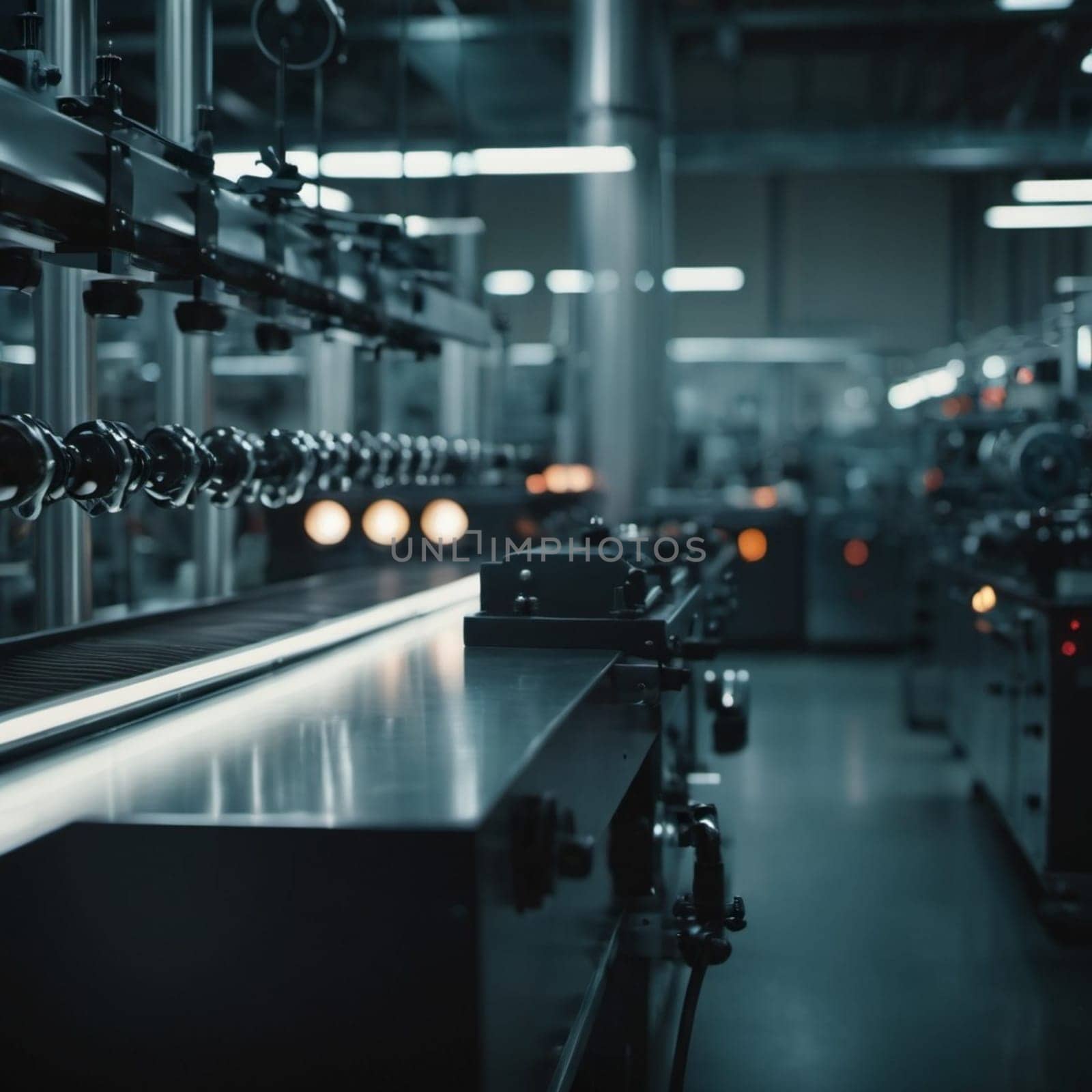Precision milling machines are active in state-of-the-art manufacturing plant, working on components with high efficiency and accuracy. Modern factory workshop for continuous production. Generated AI.