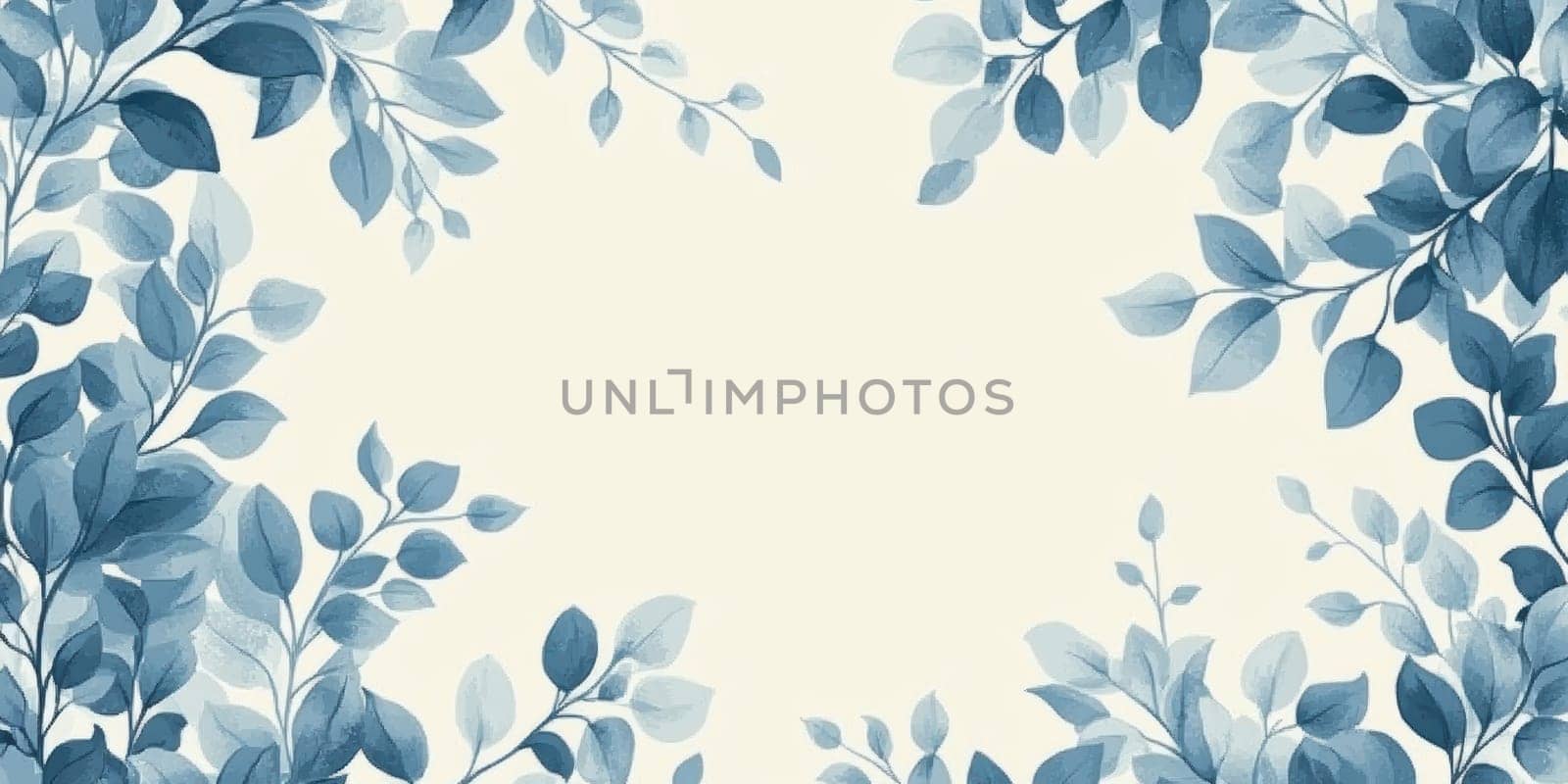 large flowers and small branches printed on top, inspired by abstract expressionist art. AI generative.