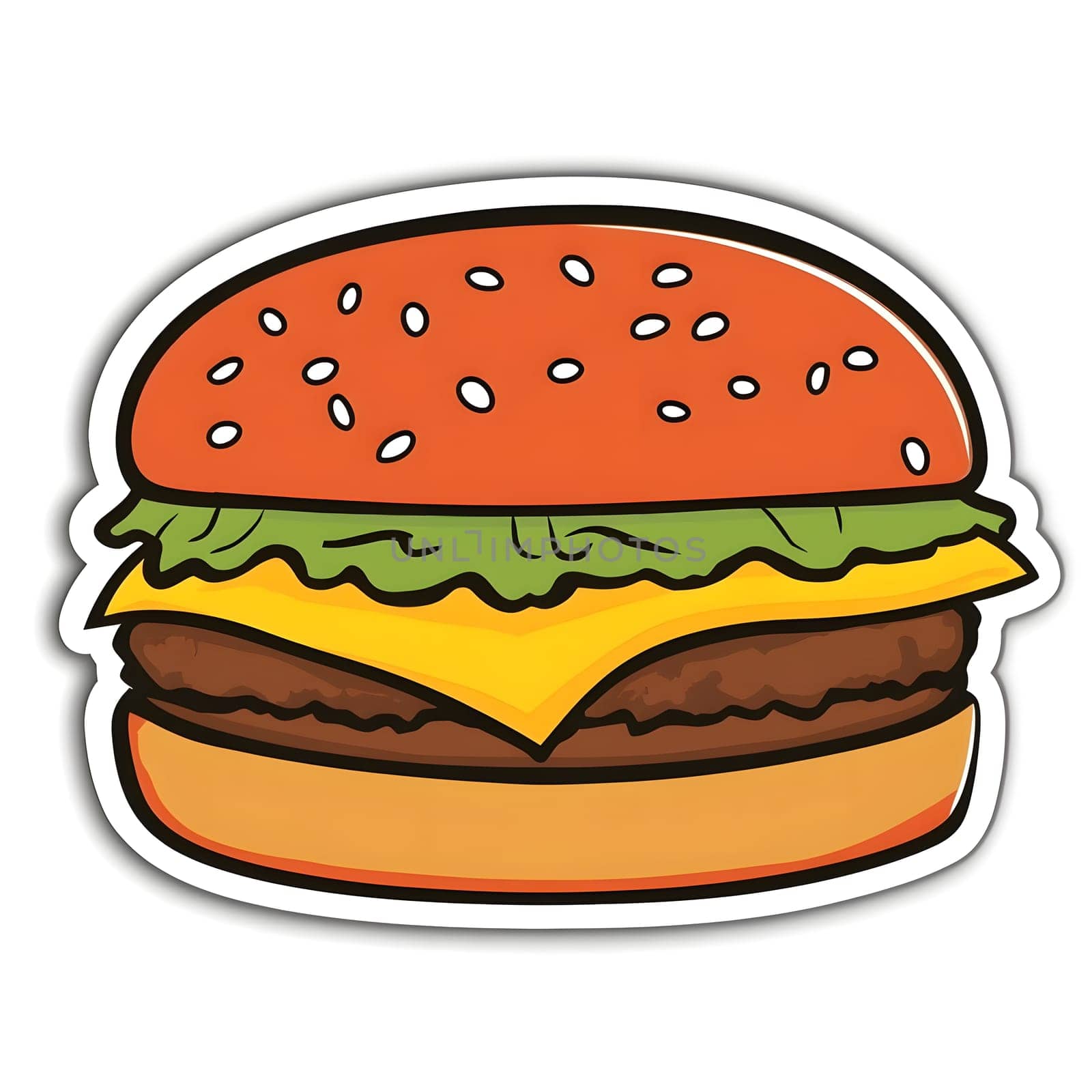 Hamburger or Cheeseburger Fast Food Icon Logo Symbol