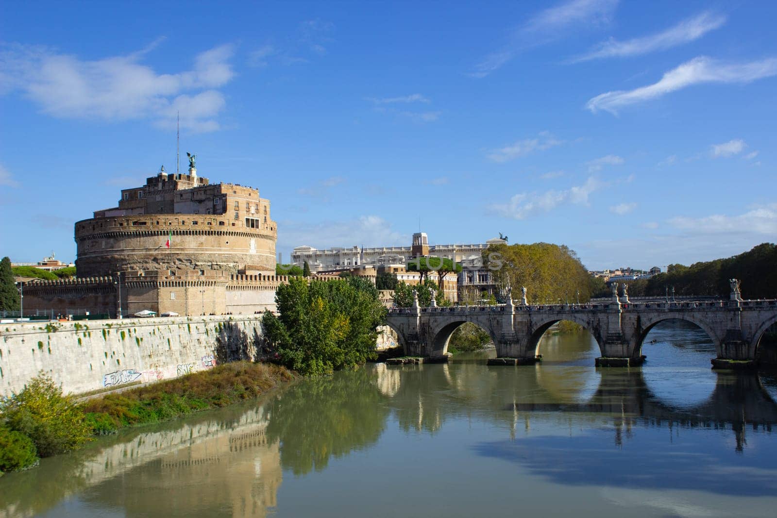 Castel Sant Angelo in the city of Rome, Italy.