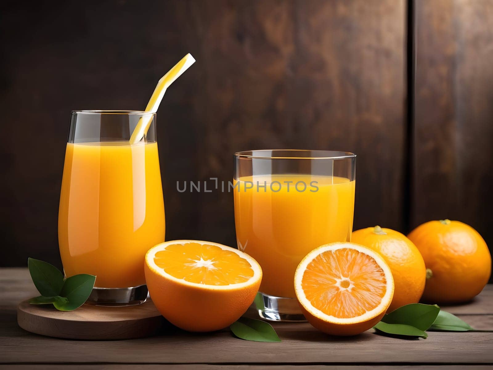 Healthy orange juice on the table