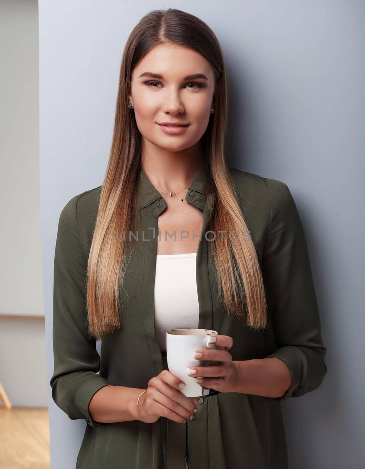 regular girl next door understated beauty, AI generated image