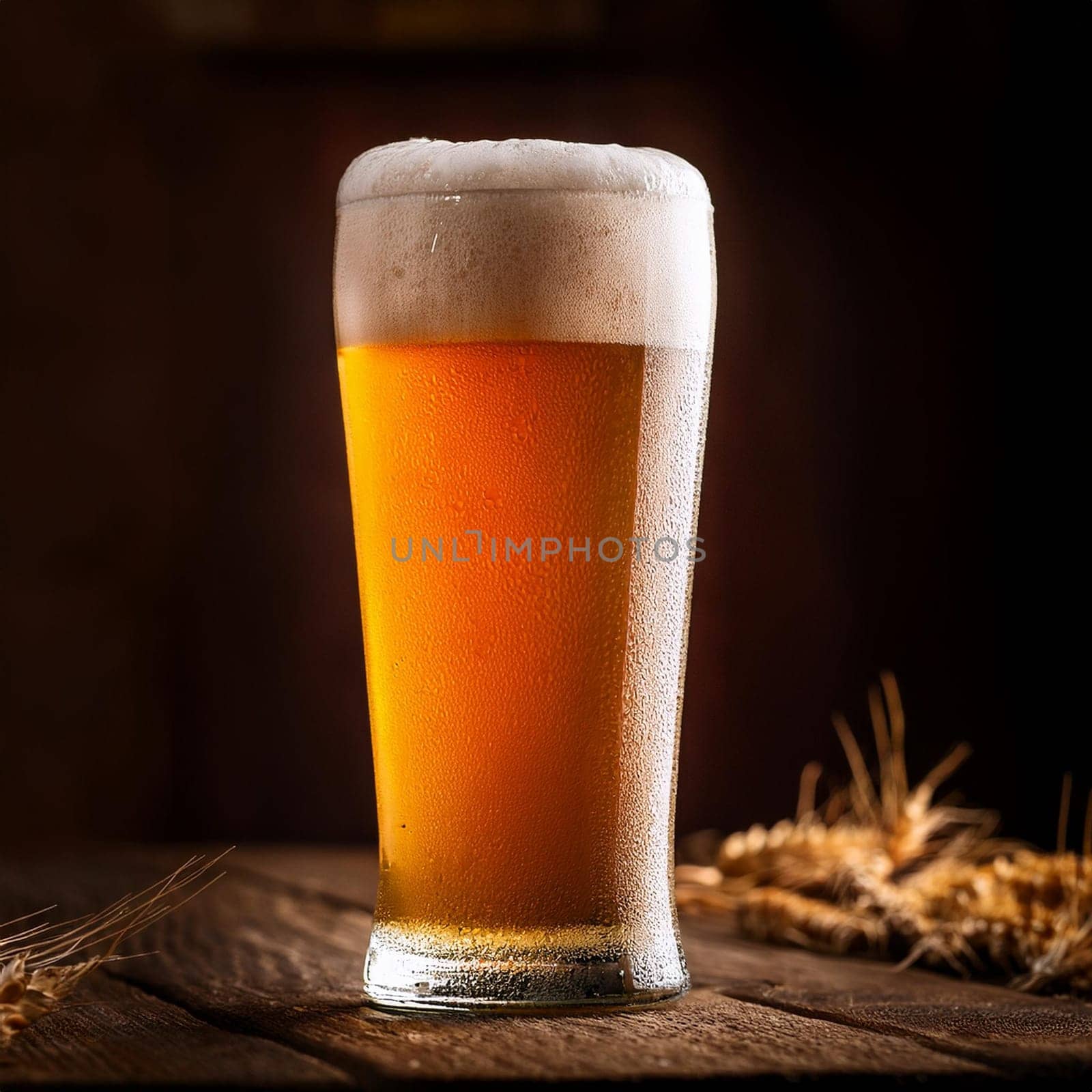 pint of beer in a pub, AI generated image