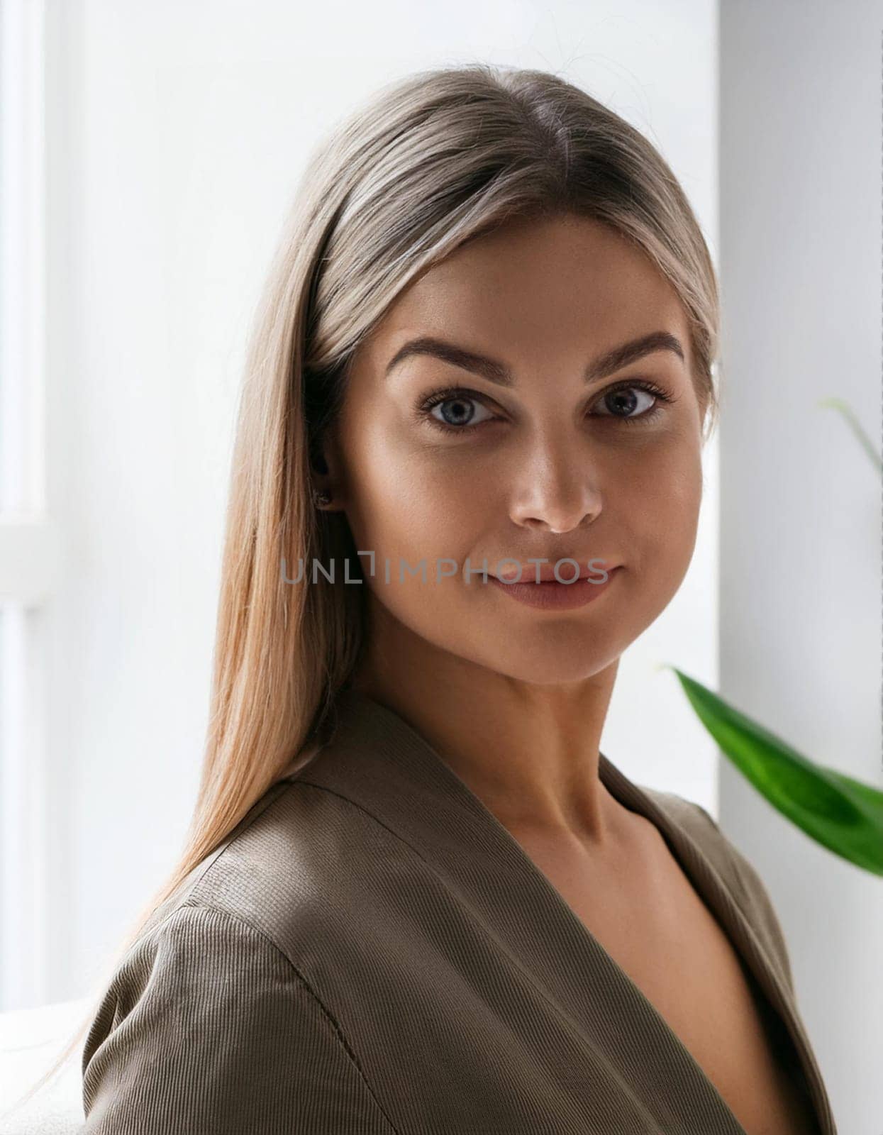 regular girl next door understated beauty, AI generated image