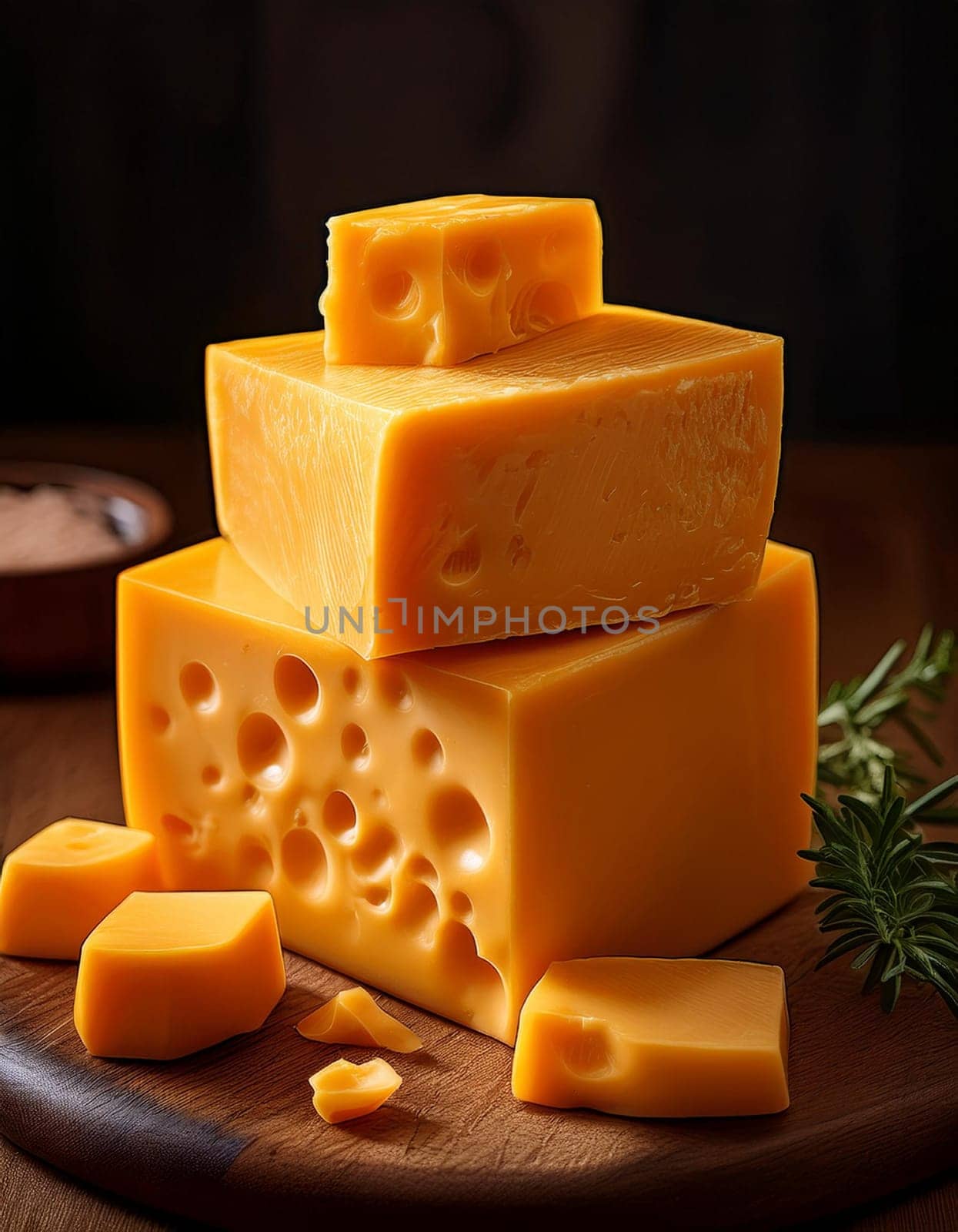 british cheddar cheese food, AI generated image