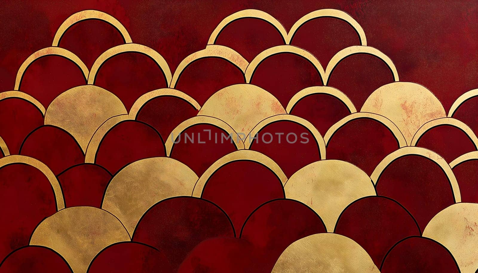 Abstract layout with Chinese neatly paper red lanterns in the night of Chinese Happy New Year festival of happiness. Banner, postcard. Texture