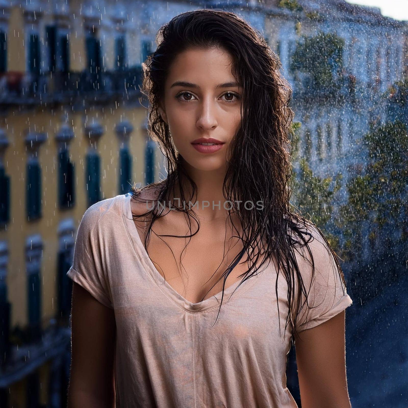 pretty young woman , AI generated image
