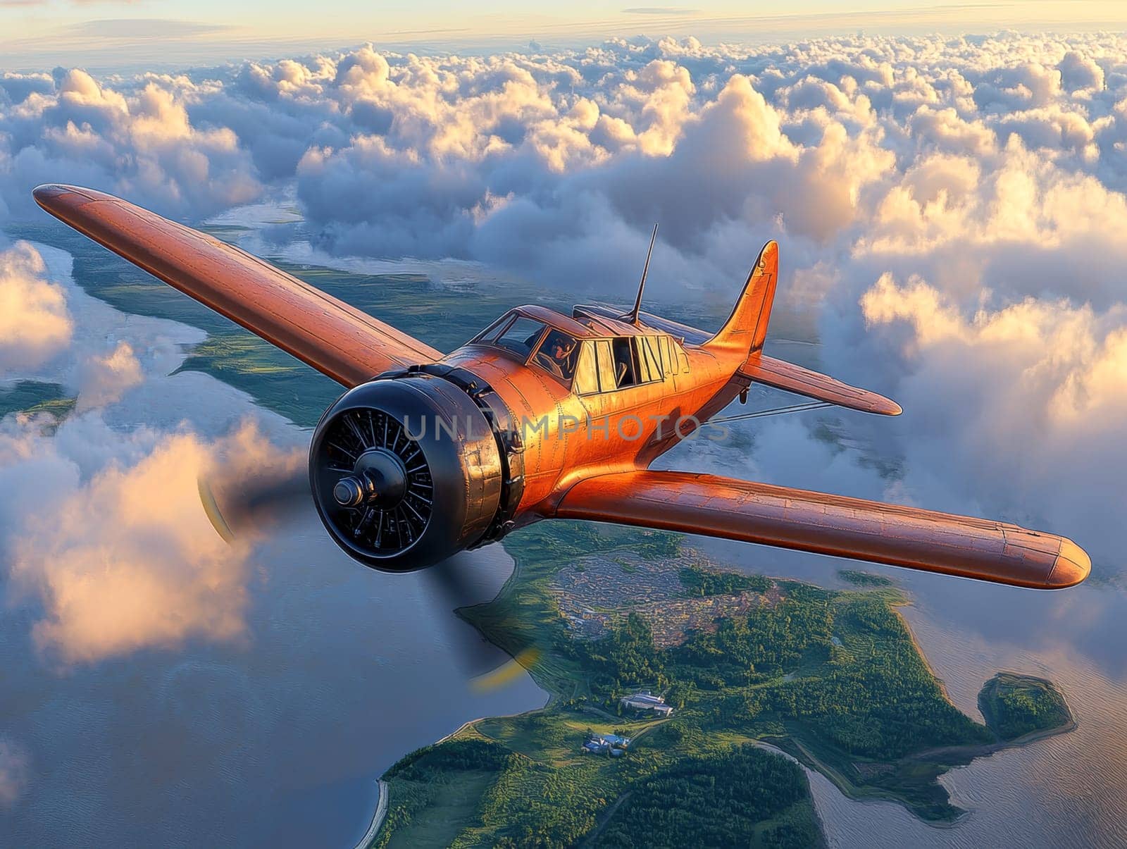 Aviation and pilots in the 1920s and 1930s. AI generative.