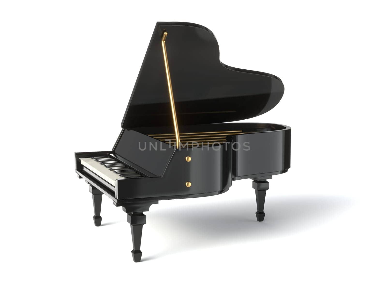 Piano toy 3D rendering illustration isolated on white background