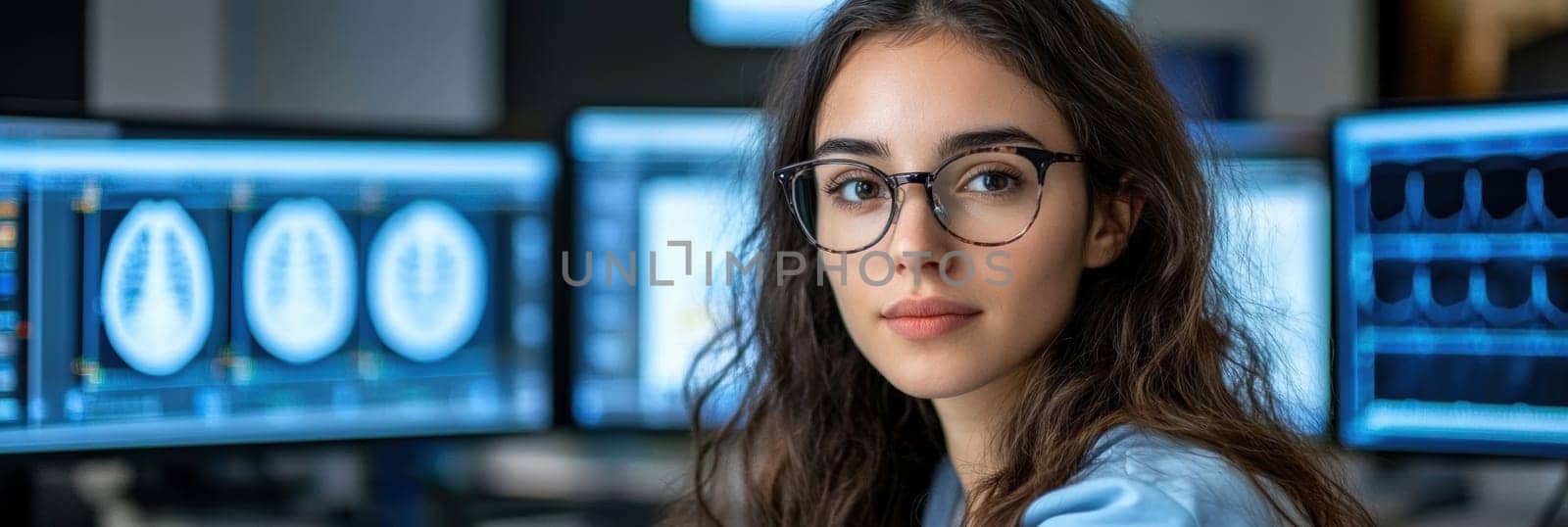 Radiographer at work. AI generative.