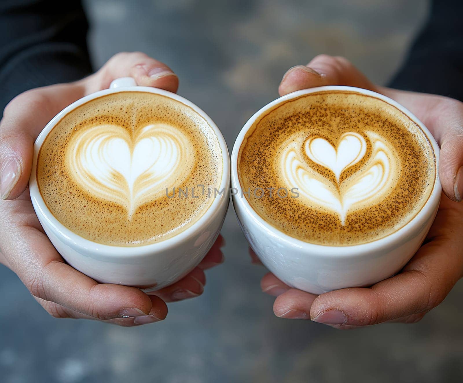 People who show their affection with a small but meaningful gesture, such as a surprise coffee or a handwritten note. AI generative.