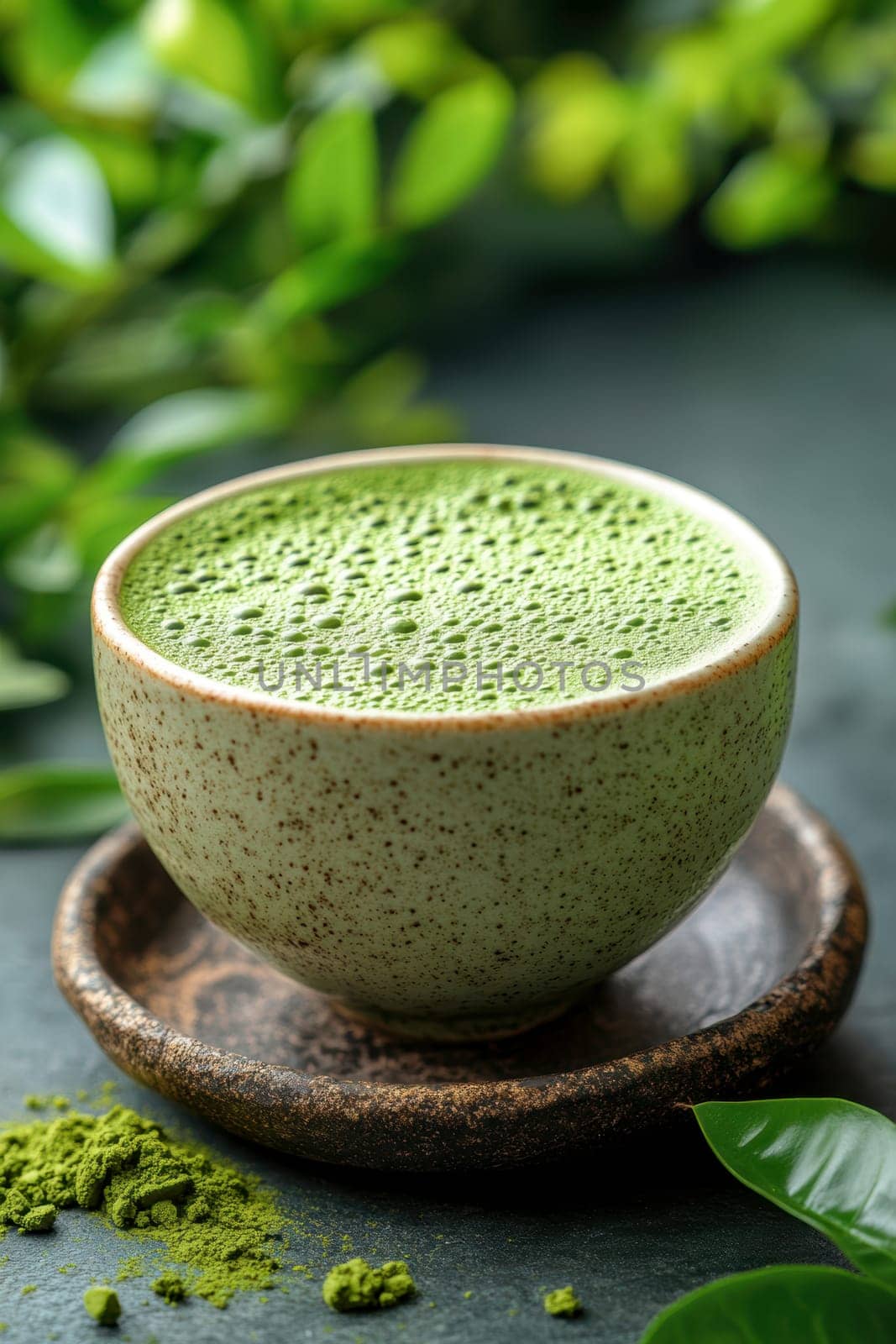 prepare matcha tea . AI generative.