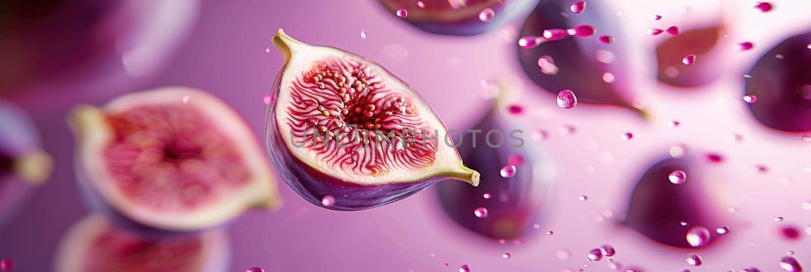 Several figs and purple fig juice . AI generative.