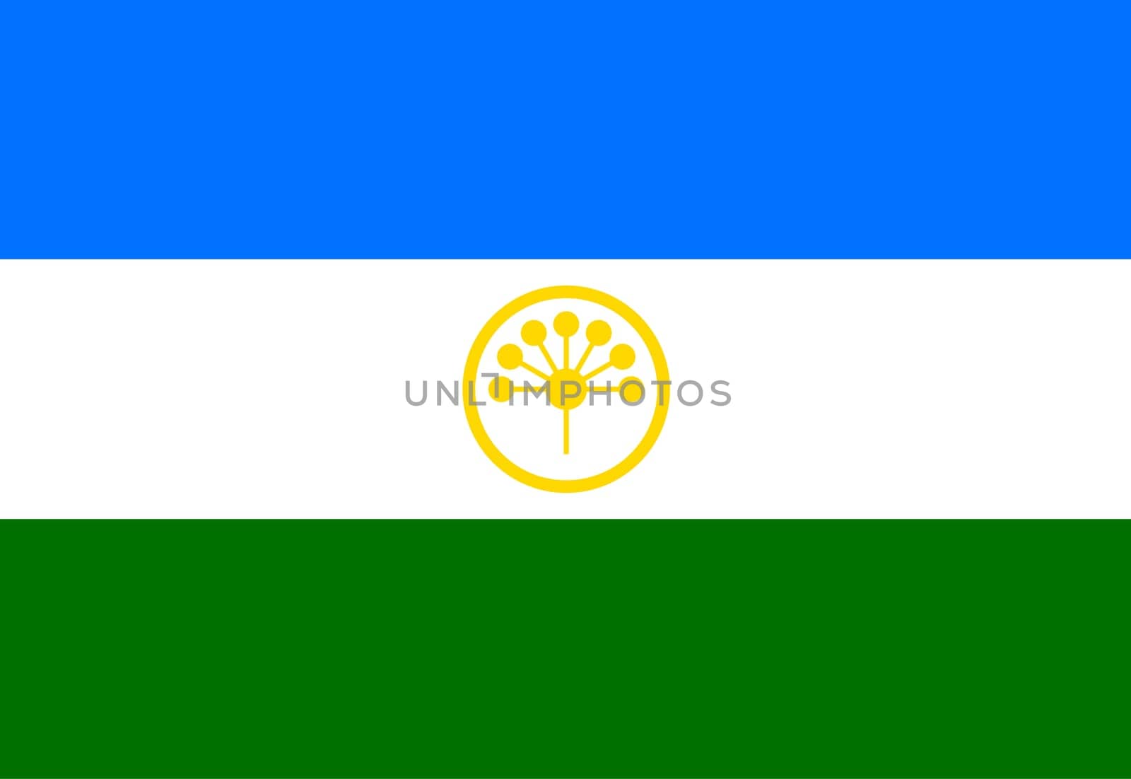A Republic of Bashkortostan flag background illustration