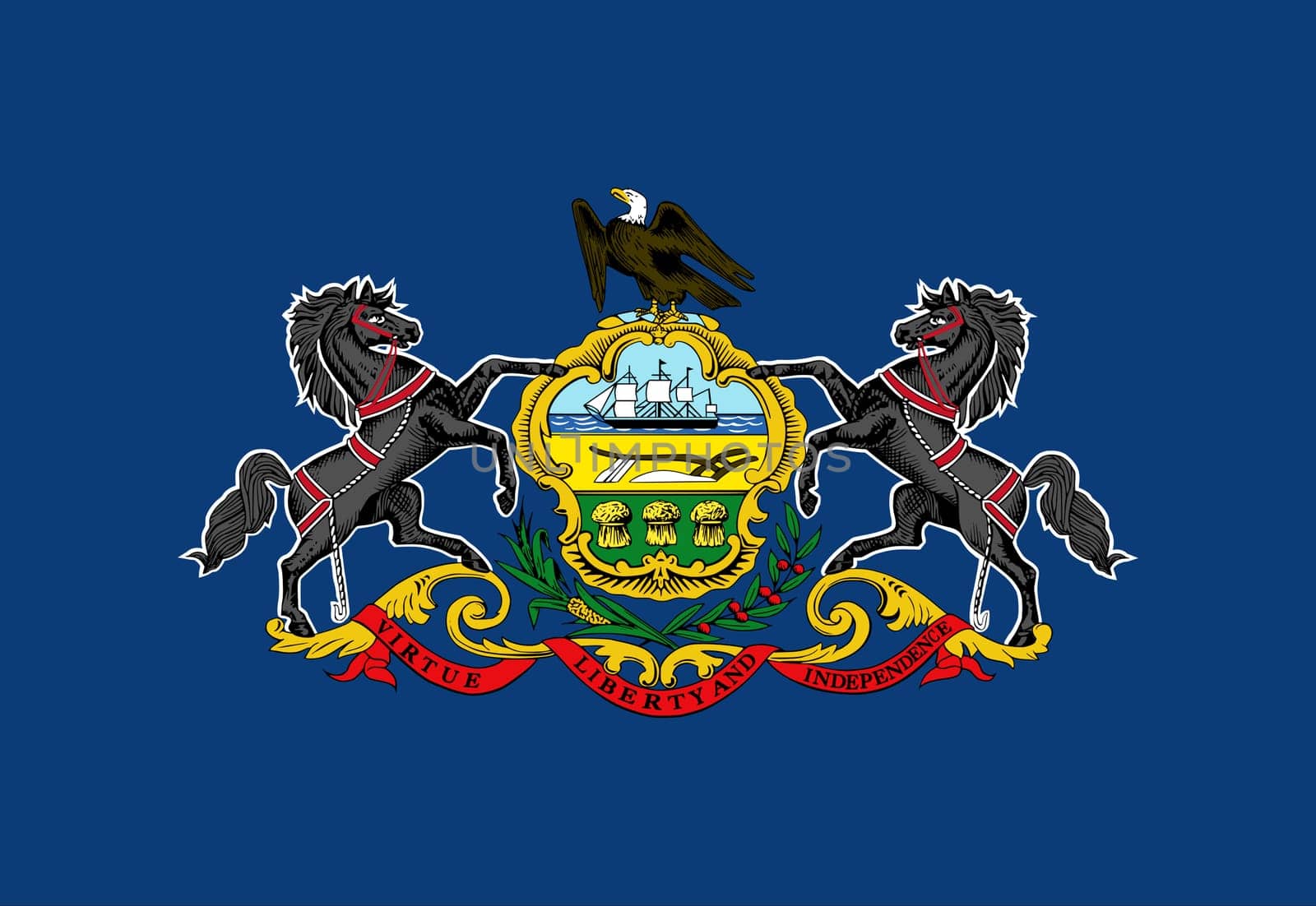 A Pennsylvania State Flag background illustration