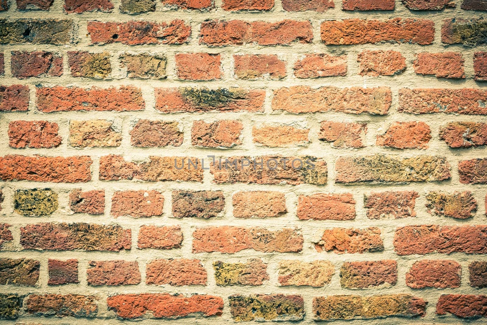 Red Brick Wall Texture Background. Horizontal shot