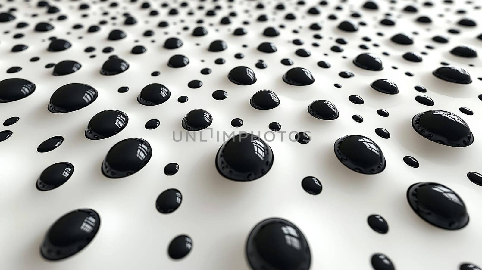 A simple and elegant design featuring a white quotation mark centered within a field of black dots. The minimalistic layout utilizes whitespace and negative space to emphasize the quote, creating a clean and modern aesthetic.