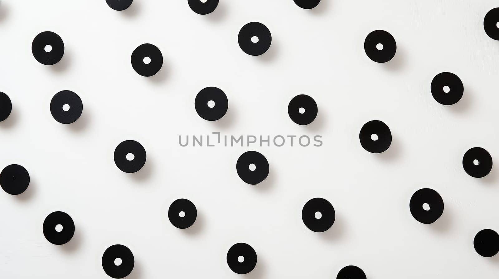 A simple and elegant design featuring a white quotation mark centered within a field of black dots. The minimalistic layout utilizes whitespace and negative space to emphasize the quote, creating a clean and modern aesthetic.