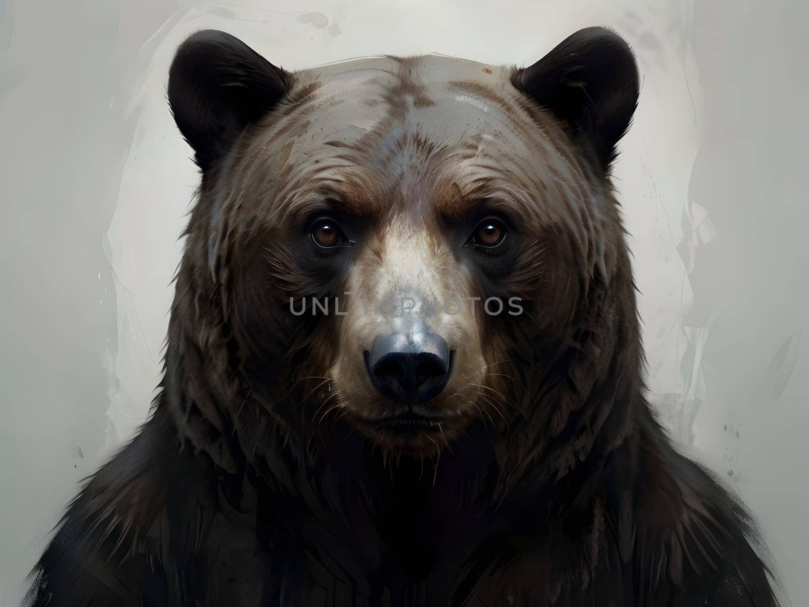 Abstract portrait of beautiful bear