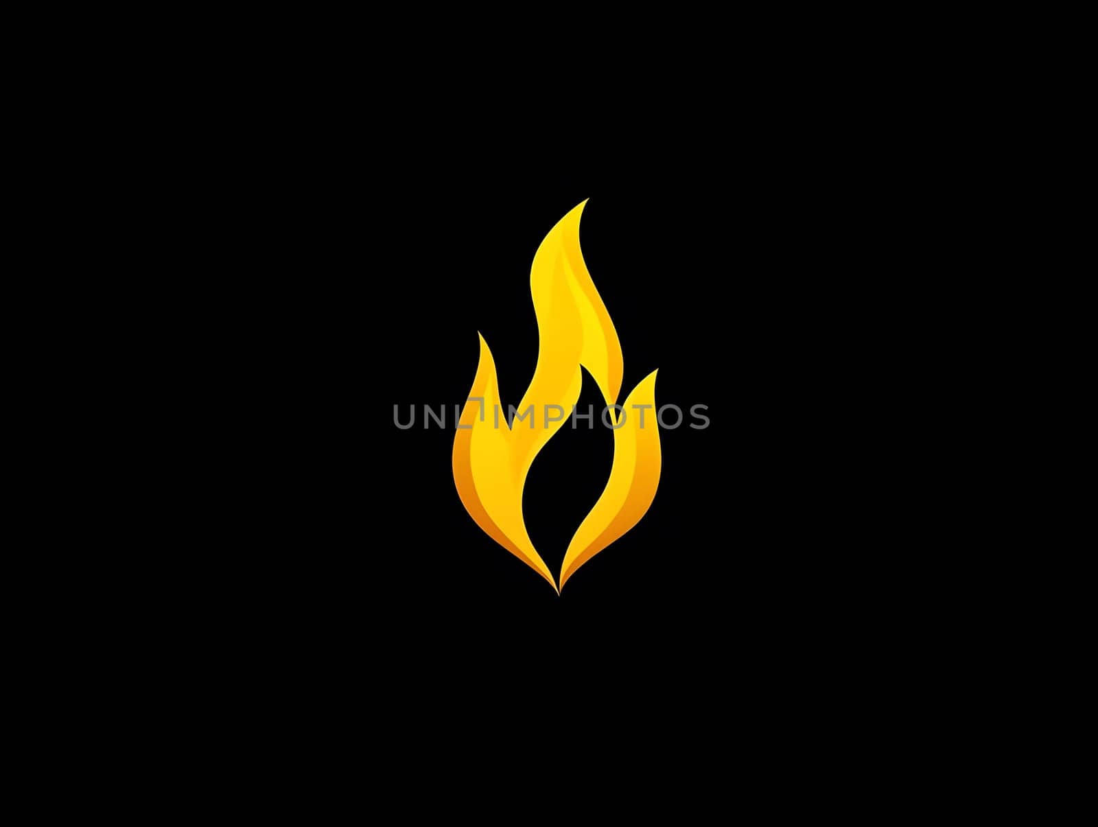 Cool Yellow Fire Flame Burn Burning Icon Logo
