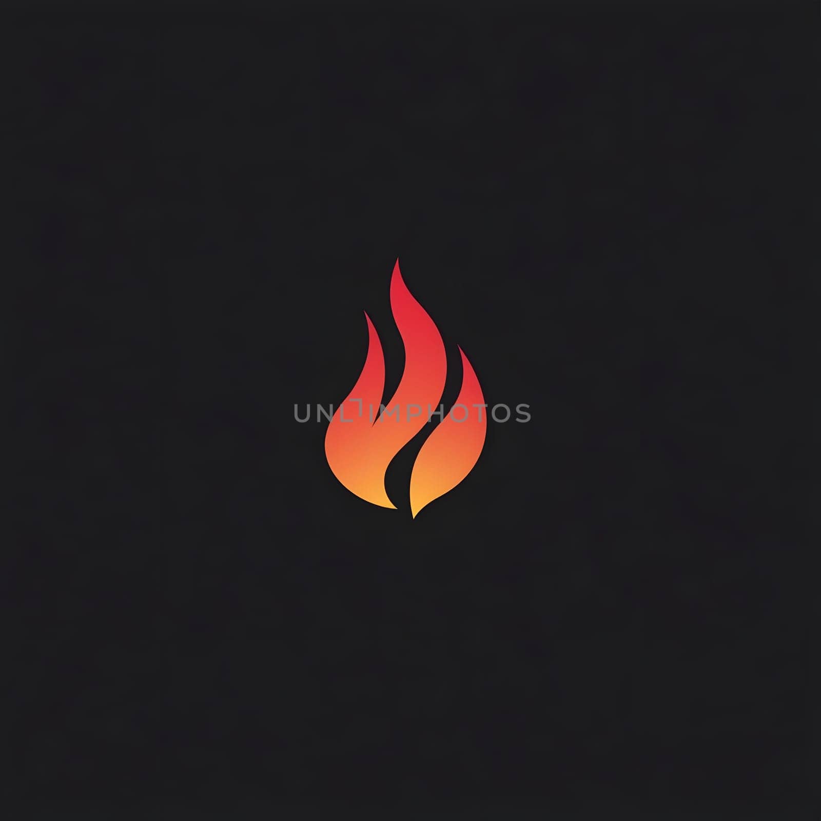 Red / Orange Fire Heat Flame Burn Burning Logo Symbol