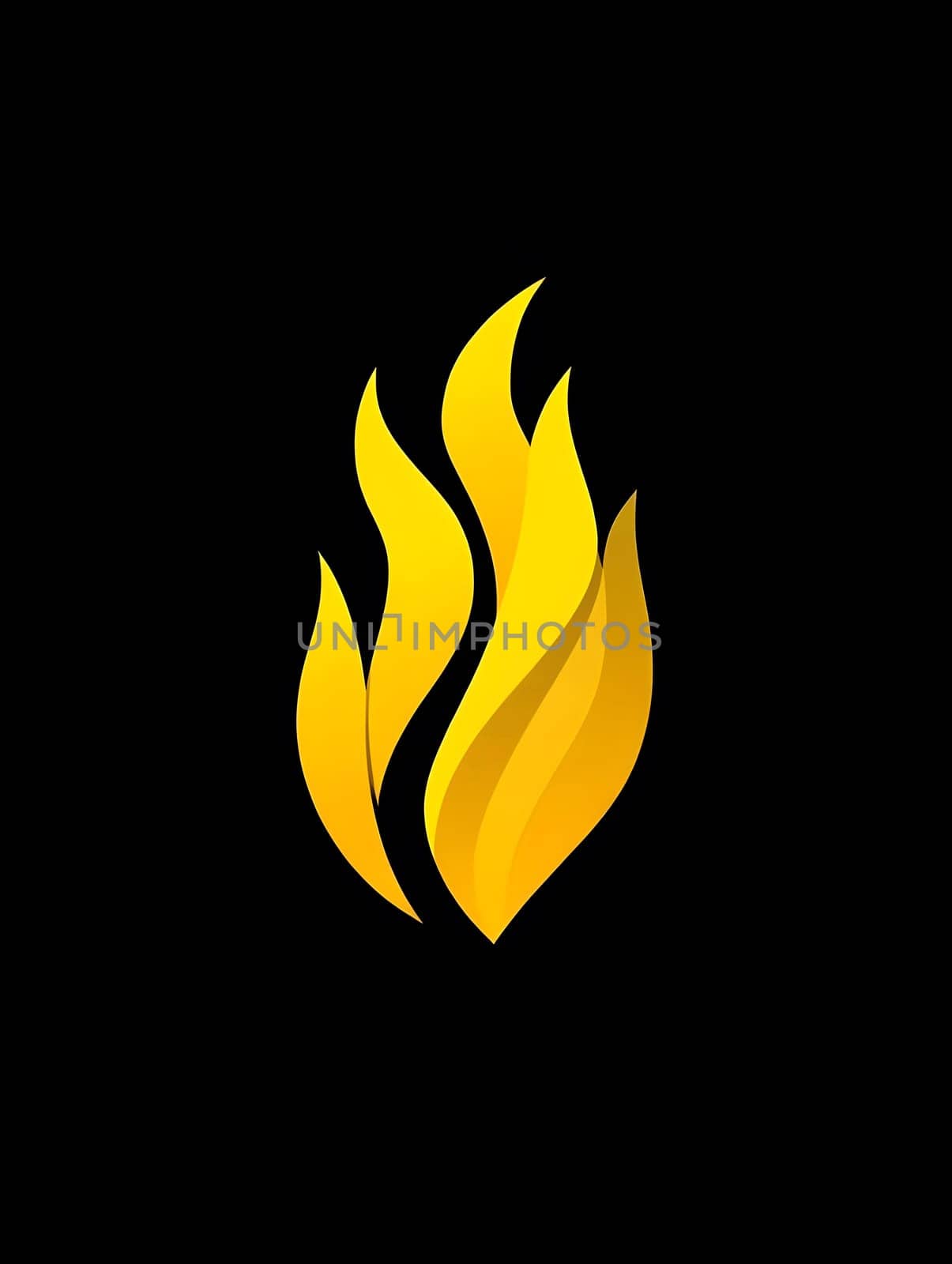 Cool Yellow Fire Flame Burn Burning Icon Logo
