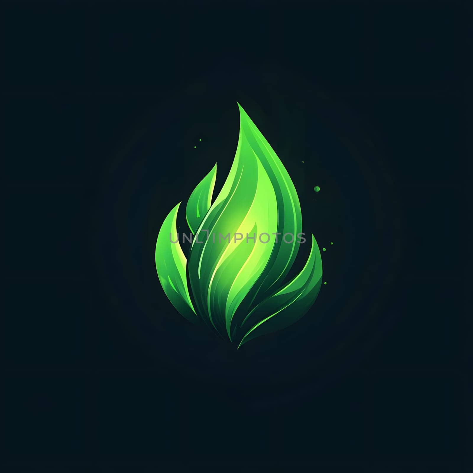 Green Fire Energy Flame Burn Burning Logo Symbol