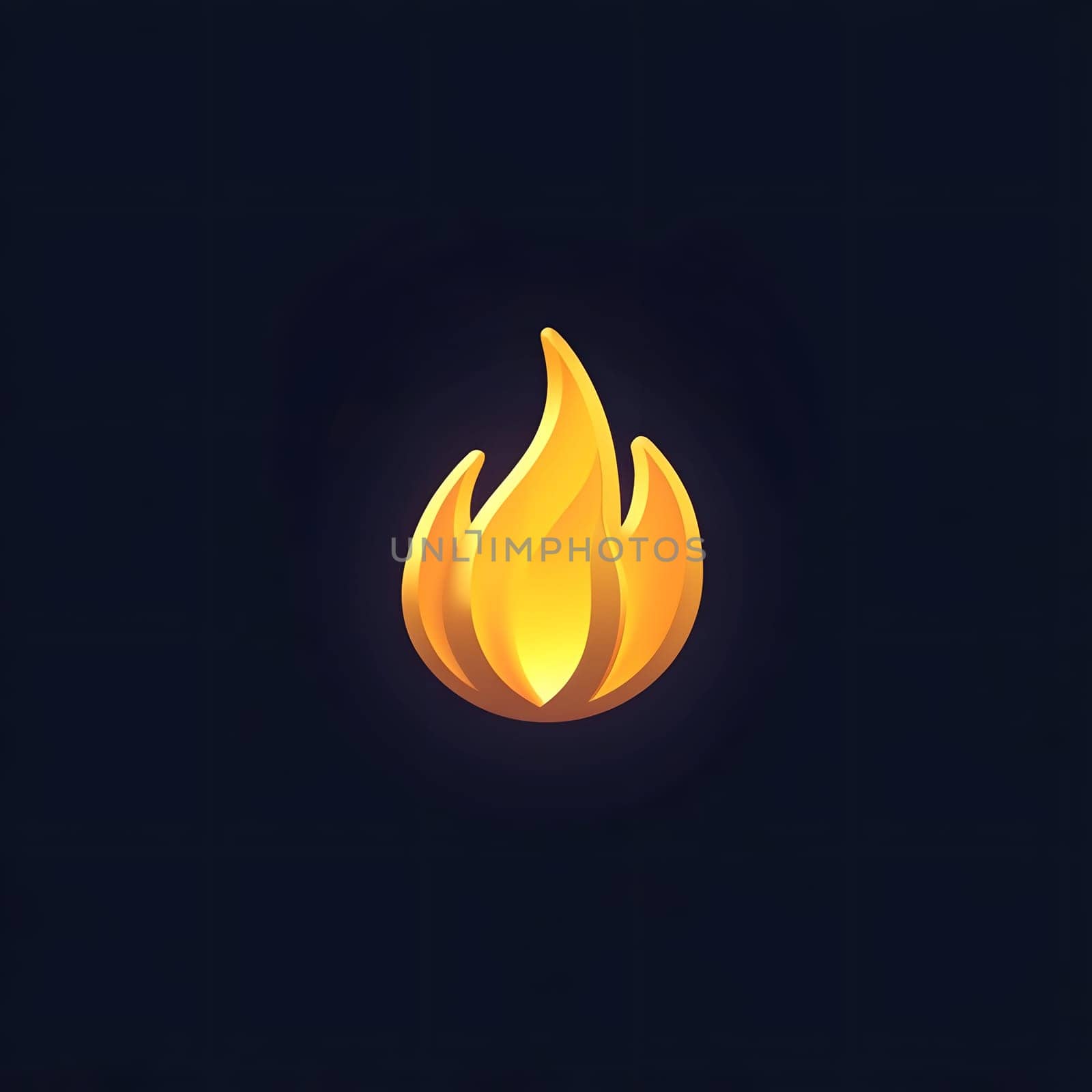 Cool Yellow Fire Flame Burn Burning Icon Logo