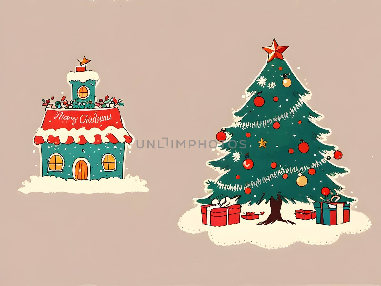 Vintage retro design for Christmas