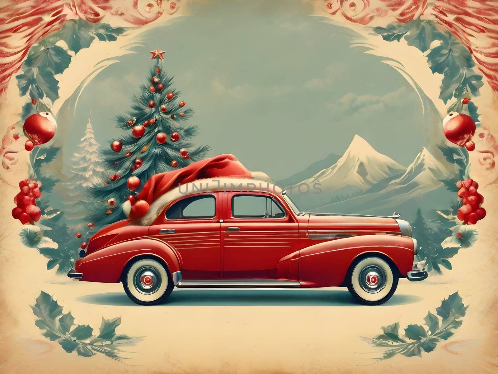 Vintage retro design for Christmas