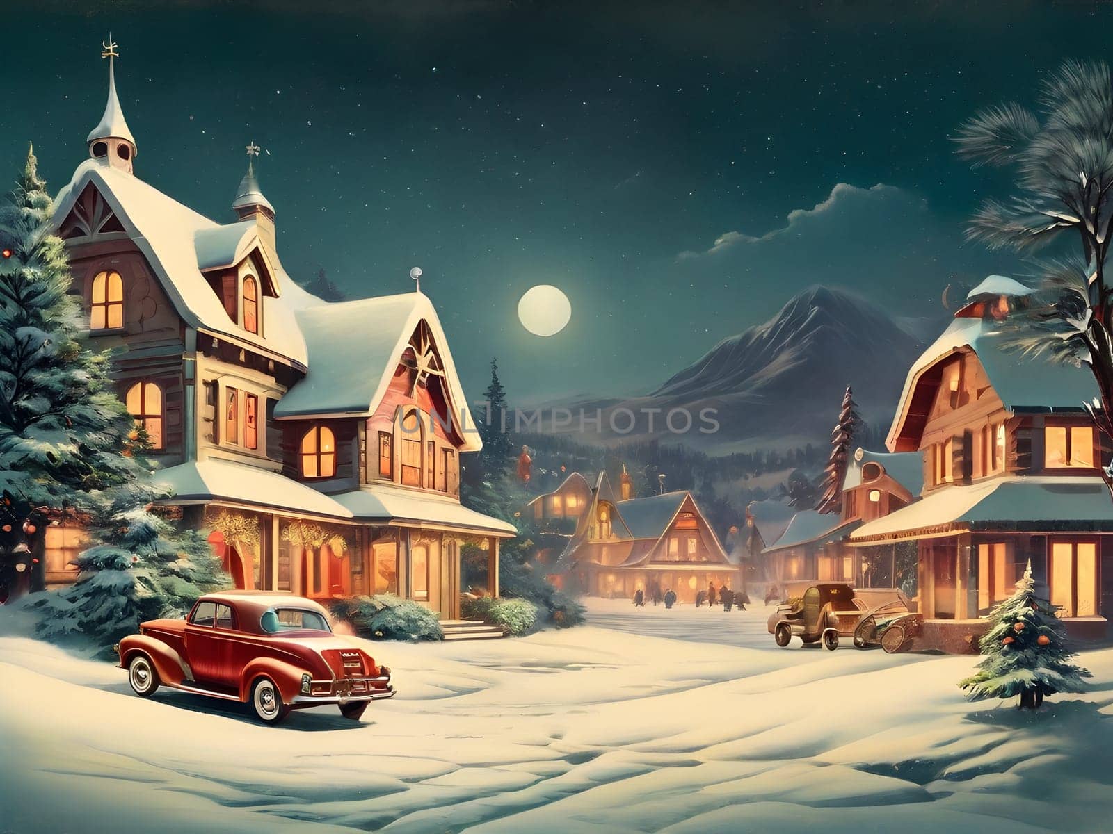 Vintage retro design for Christmas