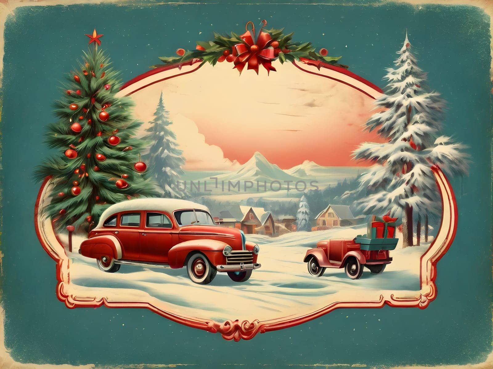 Vintage retro design for Christmas