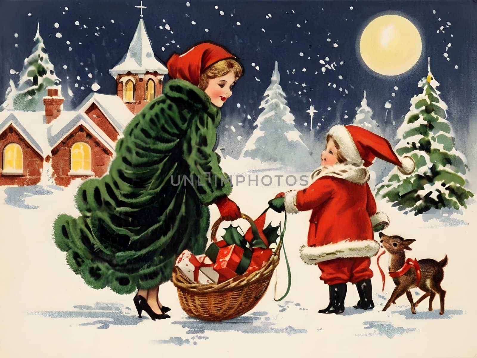 Vintage retro design for Christmas