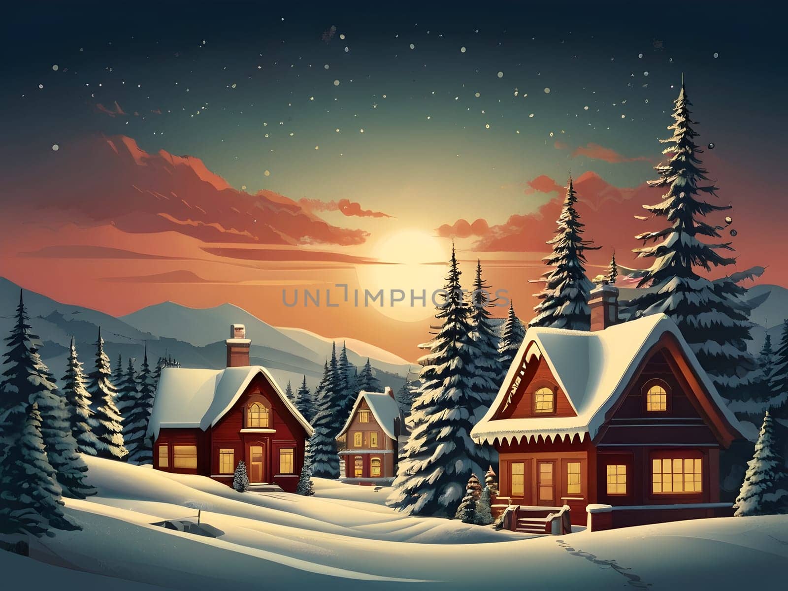 Vintage retro design for Christmas