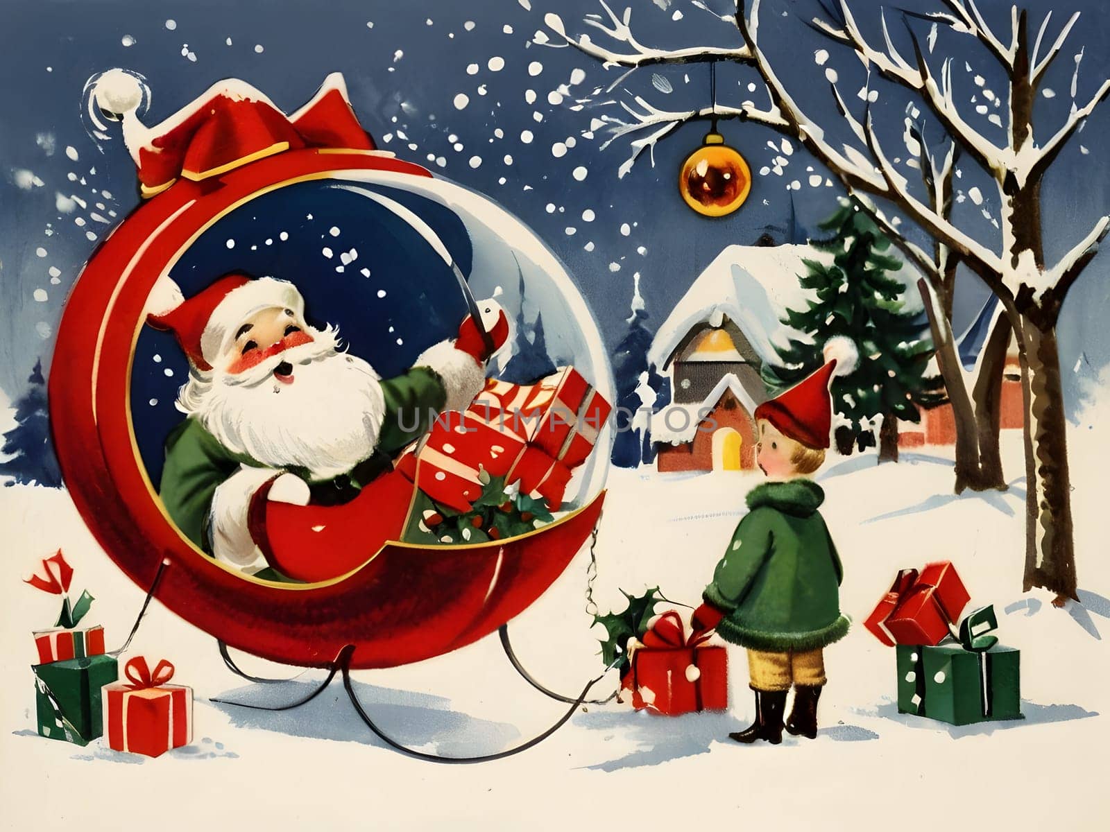 Vintage retro design for Christmas