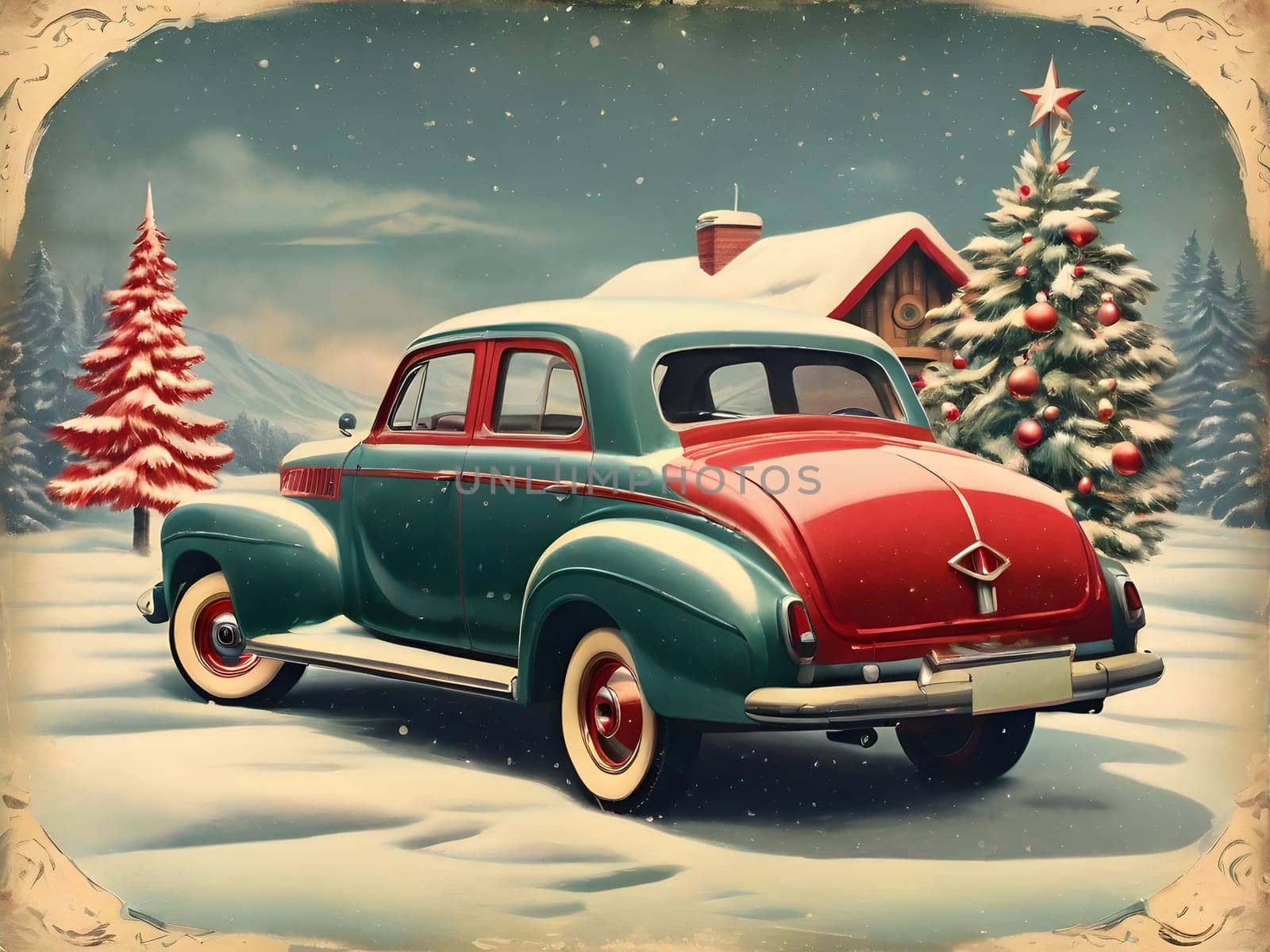 Vintage retro design for Christmas