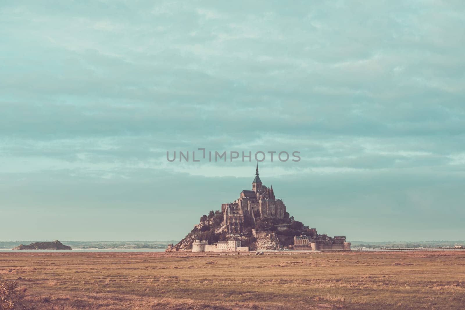 Mont Saint Michel monastery abbey on the island in Normandy, Northern France