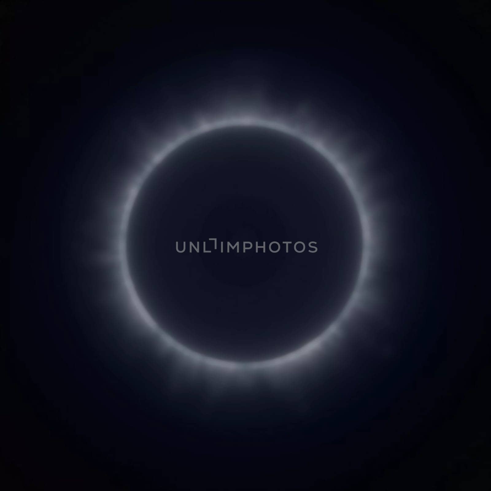 During the total solar eclipse, the moon completely obscures the sun, revealing a stunning corona. The dark sky and ethereal light create a captivating moment for spectators. Generative AI.