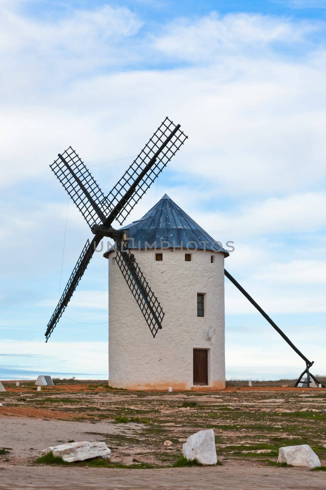 Old Spanish windmill, Campo de Criptana, Castilla la Mancha province, Spain