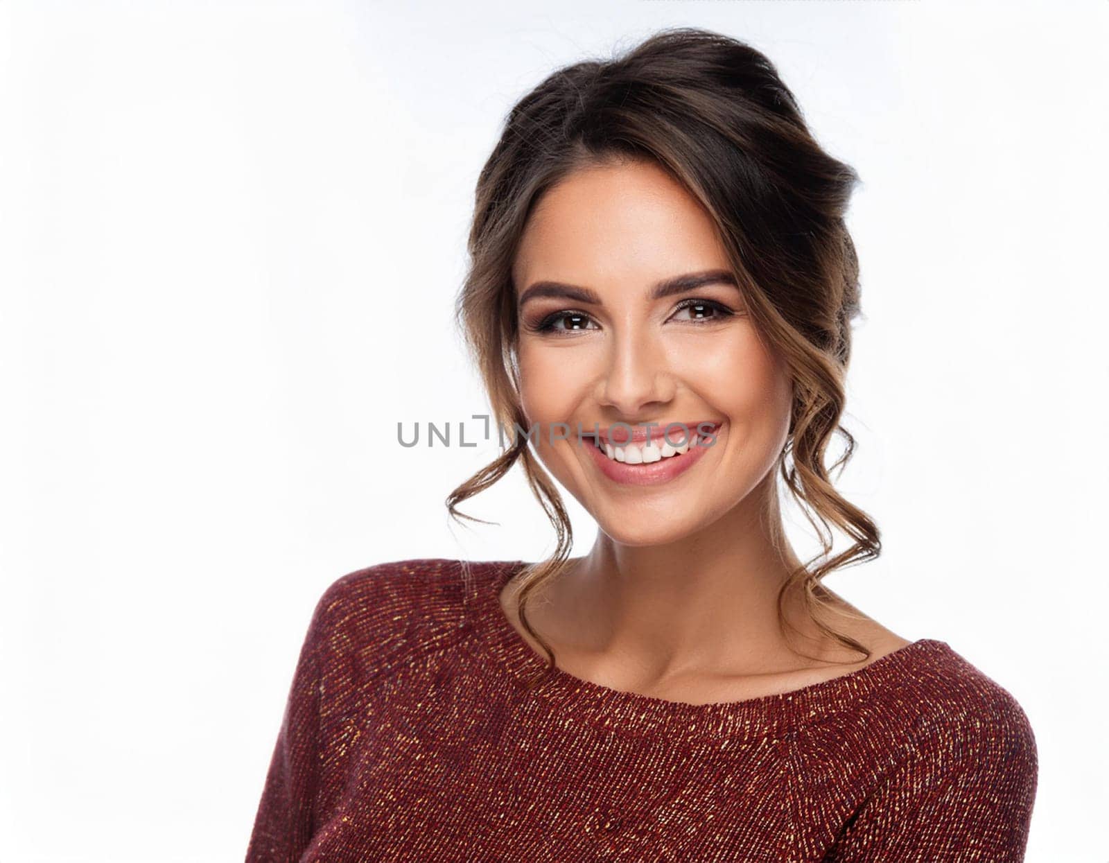 portrait of pretty young woman, AI generated image